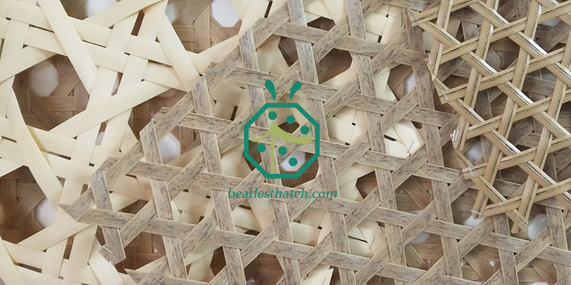 Plastic rattan webbing panel for resort room decoration