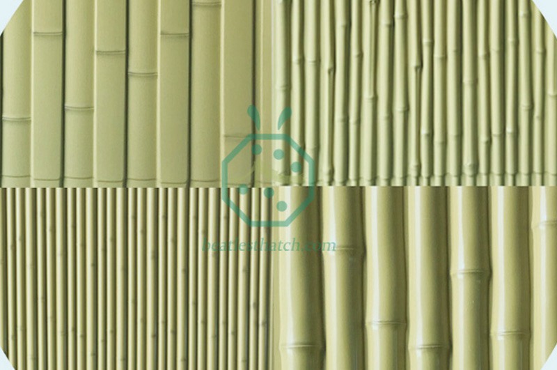 Artificial bamboo wall panels for interior and exterior home decoration