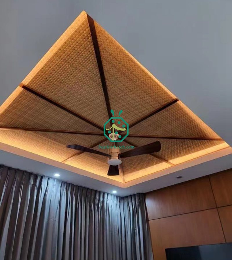 Bamboo woven ceiling panel