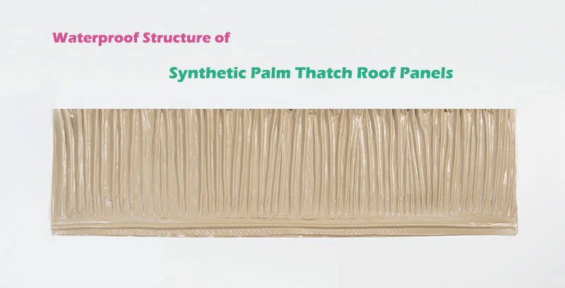 Struktur kalis air atap rumbia daun palma sintetik