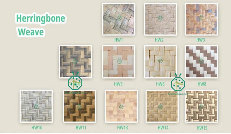 Color customizable fake bamboo woven ceiling mats