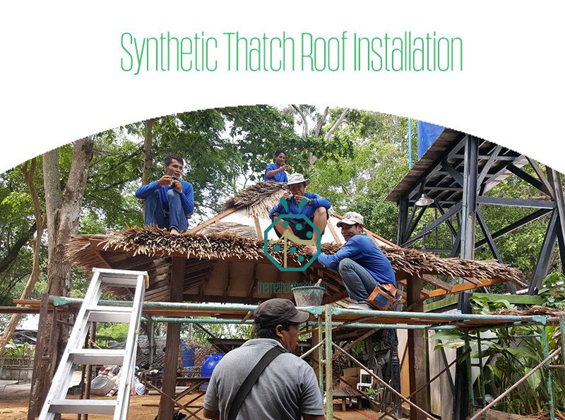 How To Thatched Chalet Roof Using Synthetic Thatch Tiles