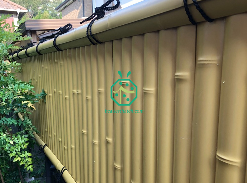 Plastic bamboo panels for wall and fence decoration