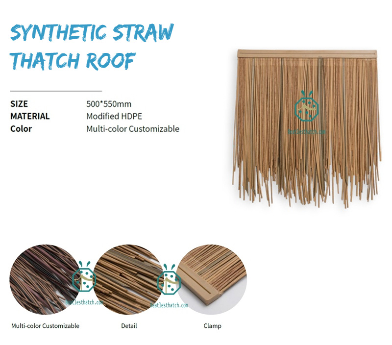 Straw Thatch Roof Product Details and the Clamp