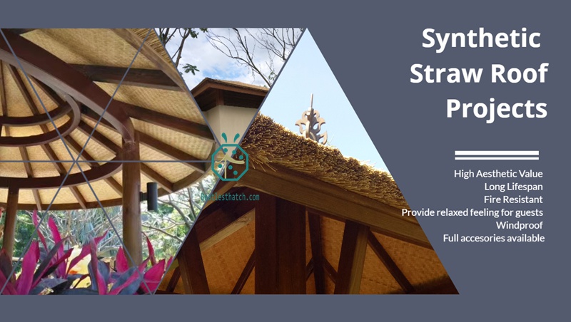 Backyard Garden Synthetic Thatched Roof Covering