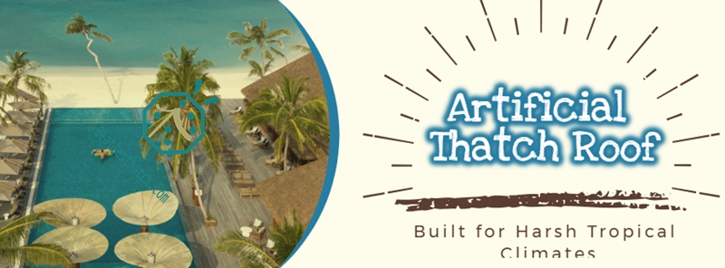 Synthetic thatch roof products used for overwater scenic spot decoration in tropical countries