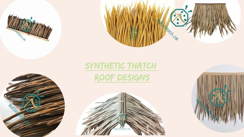 Artificial palm thatch roofing for your family villa buildings such as tiki bar, gazebo, palapa, nipa hut, or bungalow