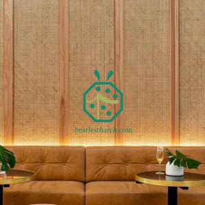 Panel Dinding Tebu Tenunan Sintetik DIY