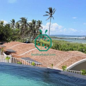 Pelbagai Reka Bentuk Bumbung Jerami Sintetik Bekalan Mauritius