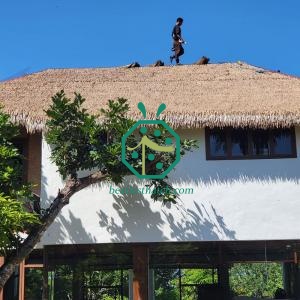 Beach Resort Hotel Fire Rated Synthetic Nipa Thatch Roof for Sale
