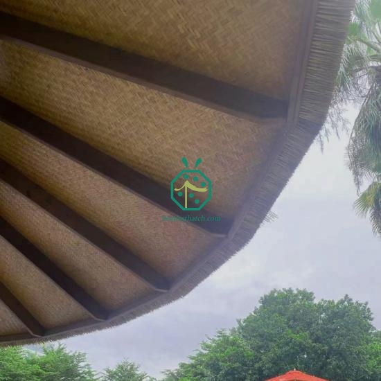 Synthetic Rice Straw Thatch Roof for Choga Pavilion Construction in Korea