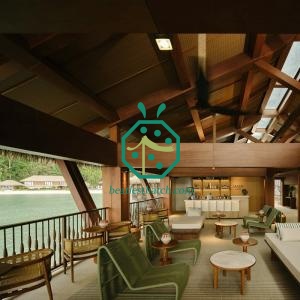 Luxury Hotel Lobby Resin Rattan Weave Ceiling Panel