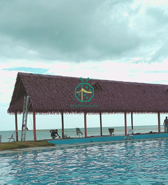 atap kelapa sintetik sintetik untuk kolam renang panama beach